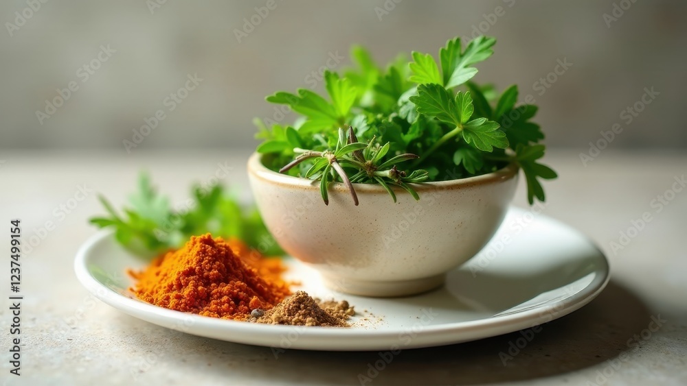 Aromatic Herbs and Spices in a Rustic Setting Culinary Delights Aromatic Herbs and Spices in a Rustic Setting Culinary Delights