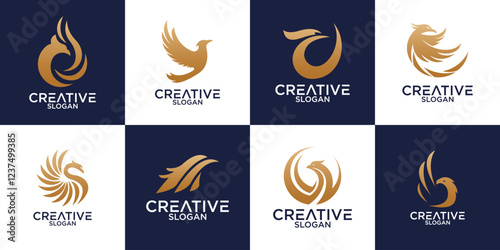 simple and elegant phoenix circle vector illustration concept suitable for all kind business, accounting, legal, management, sport, security etc.
