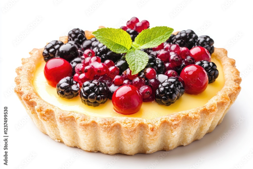 Delicious Pastry Tart Topped With Mixed Berries Delicious Pastry Tart Topped With Mixed Berries