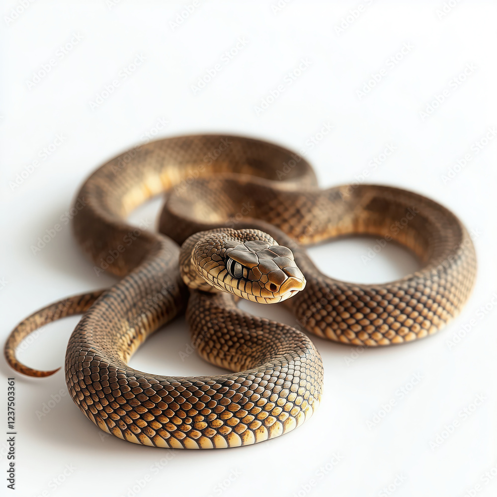 Obraz premium Snake isolated on white background.