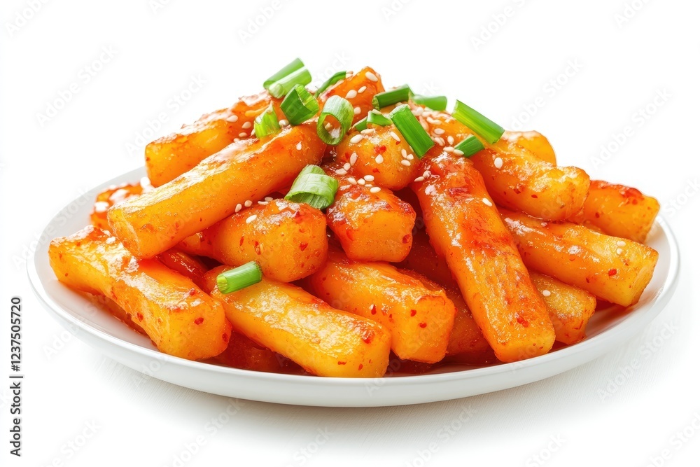 Spicy Gochujang Tteokbokki Rice Cakes Dish Spicy Gochujang Tteokbokki Rice Cakes Dish