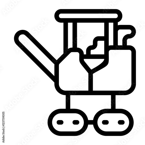 Cold Planer Line Icon