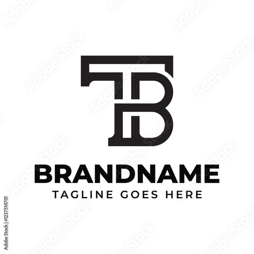 Letters TB Monogram Logo, suitable for any brand with TB or BT initials
