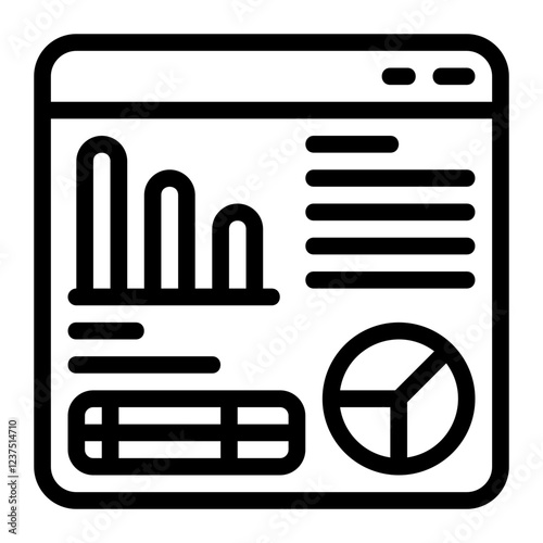 Data Analytics Dashboard Line Icon