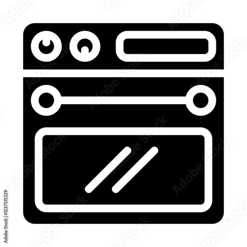 Electric Oven Solid Icon
