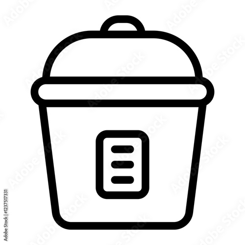 Rice Cooker Line Icon