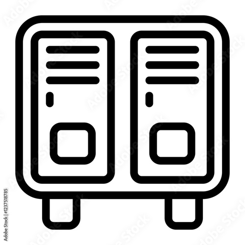 Rocking Chair Line Icon