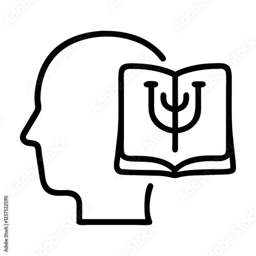 Psychology Book Mental Knowledge Icon