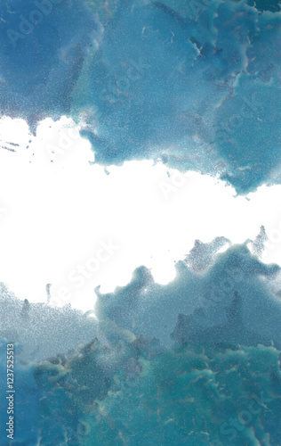 Abstract Blue Watercolor Background