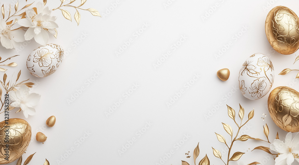 Obraz premium easter eggs border