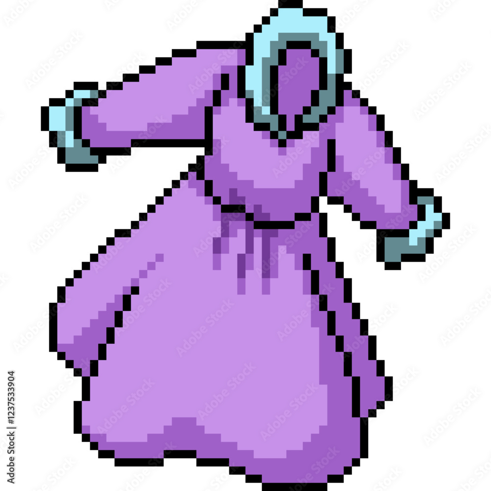 Fototapeta premium pixel art of girl sweater dress