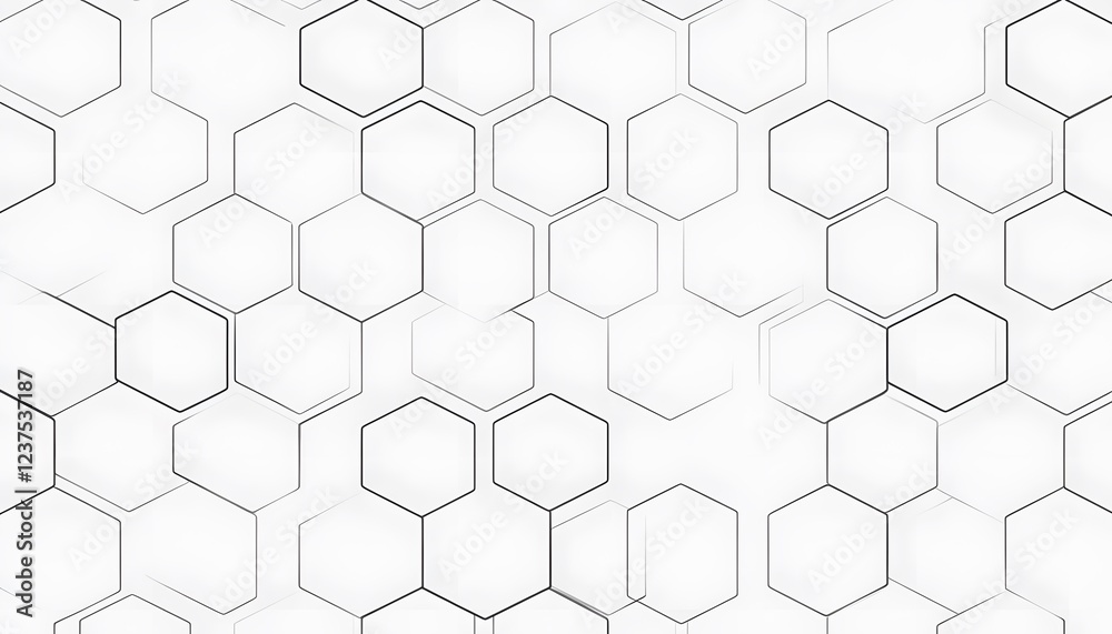 Abstract Hexagon Pattern White Background Design Abstract Hexagon Pattern White Background Design