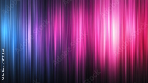 Abstract Neon Light Streaks with a Futuristic Vertical Motion Blur Effect