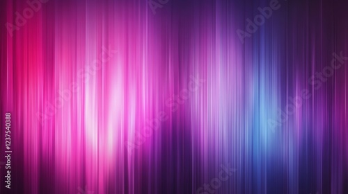 Abstract Neon Light Streaks with a Futuristic Vertical Motion Blur Effect