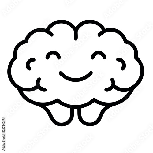 Happy Brain Emotional Wellness Icon