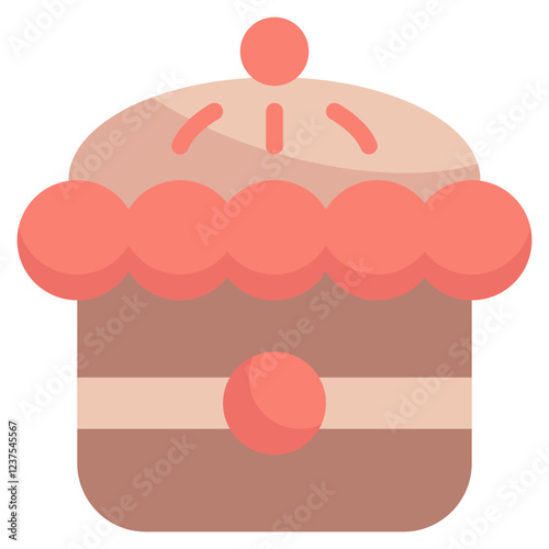 cupcake bakery dessert sweets flat style icon
