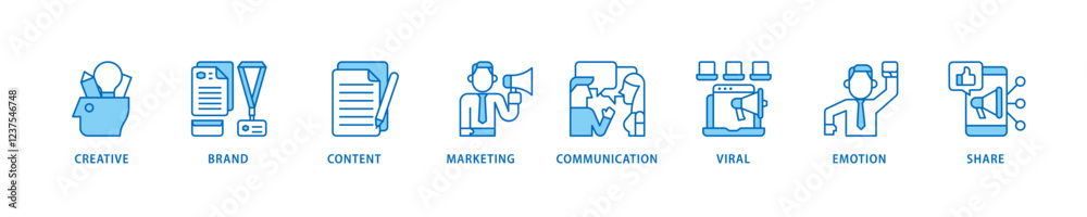 Storytelling icon set flow process which consists of creative, brand, content, marketing, communication, viral, emotion, and share icon live stroke and easy to edit . Storytelling icon set flow process which consists of creative, brand, content, marketing, communication, viral, emotion, and share icon live stroke and easy to edit .