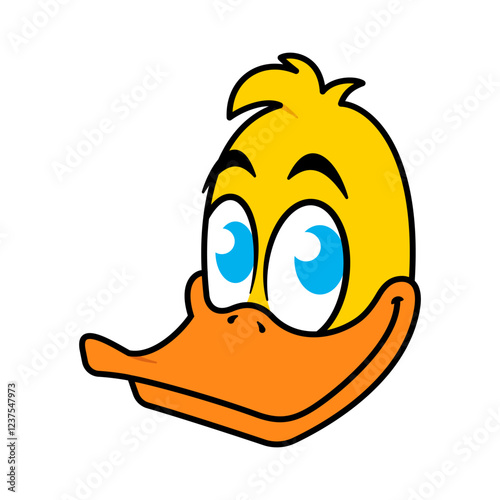 Cartoon Duck Head Illustration