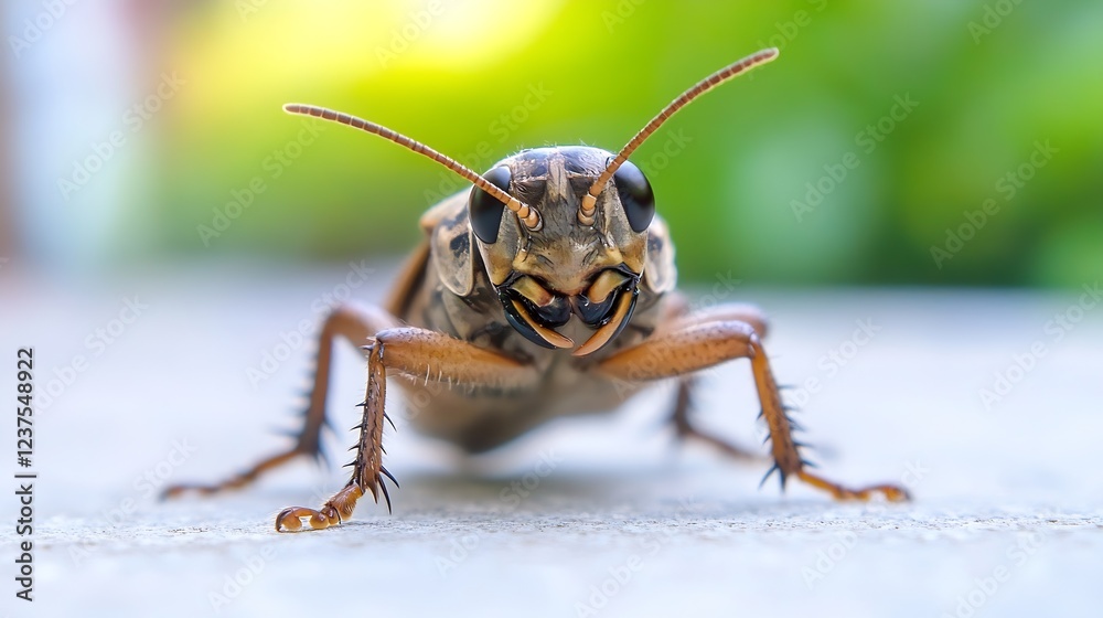 Close Up of a Common Wasp Against a Lush Green Background Exploring Environment : Generative AI Close Up of a Common Wasp Against a Lush Green Background Exploring Environment : Generative AI
