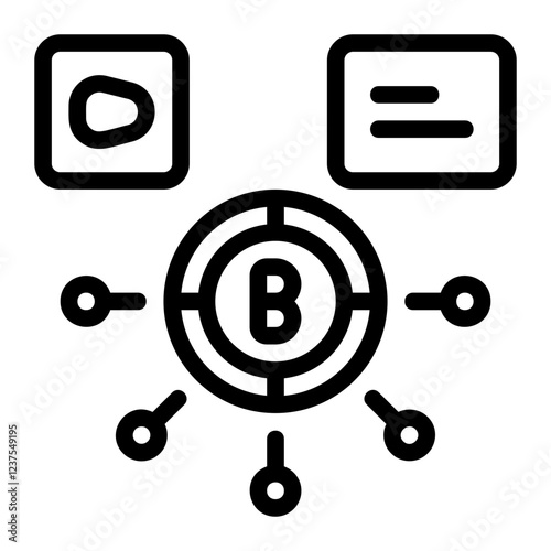 Bitcoin Line Icon