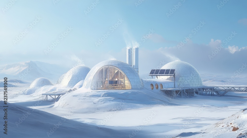 An arctic research station built with thermal-insulating domes and renewable energy systems An arctic research station built with thermal-insulating domes and renewable energy systems