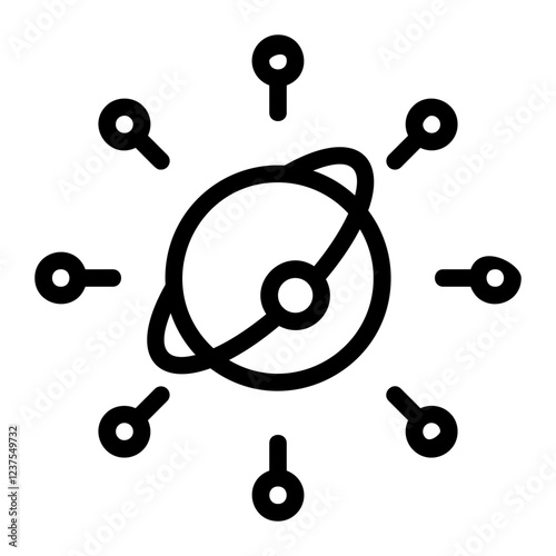 Global Market Line Icon