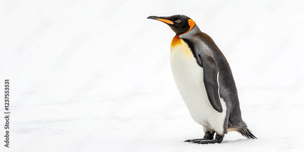 Fototapeta premium A King Penguin Isolated on a White Background