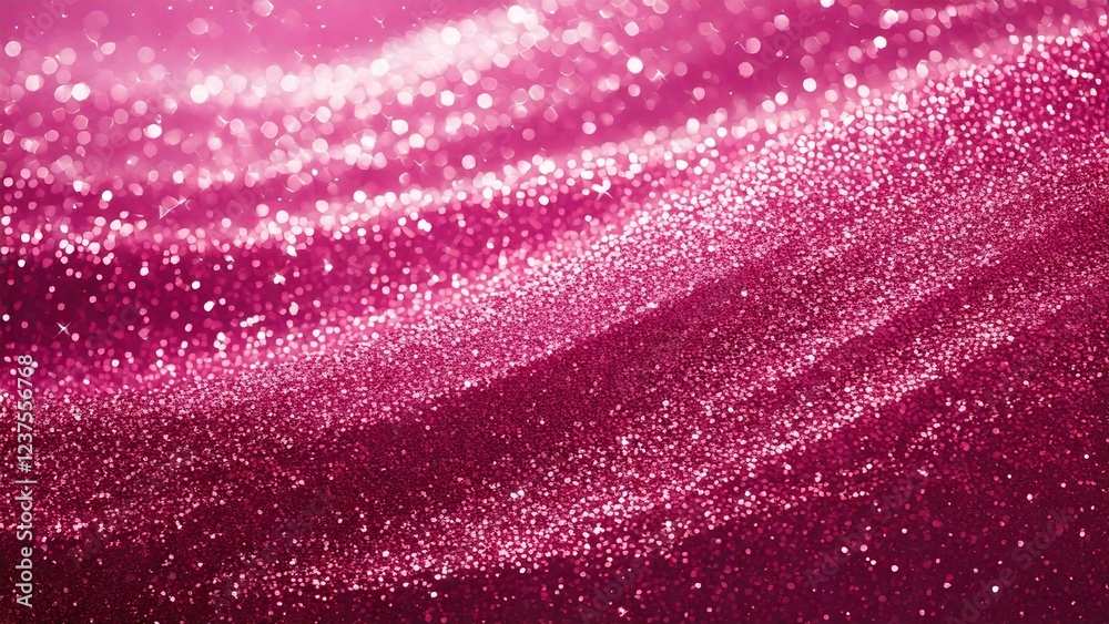 Obraz premium 魔法のようなキラキラ 宇宙風背景素材 16:9サイズ AI生成素材 ピンク
