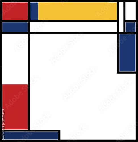 Free Download Mondrian art frame - GFXLoad
