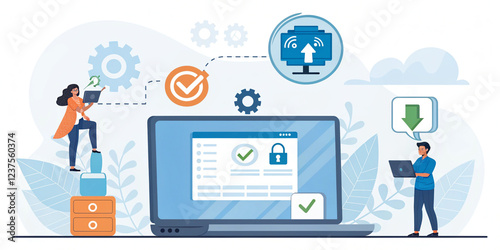 Operating System Upgrade Concept Featuring Installation Application