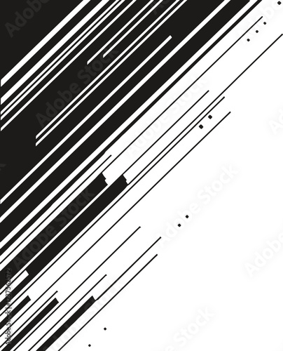 Diagonal bold lines corner border