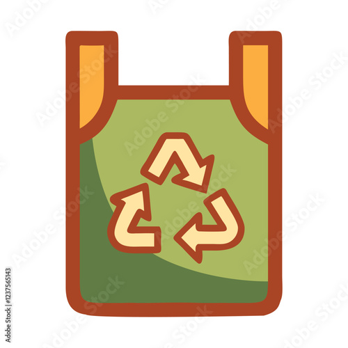 Recycled Fabric Shopping Bag Icon