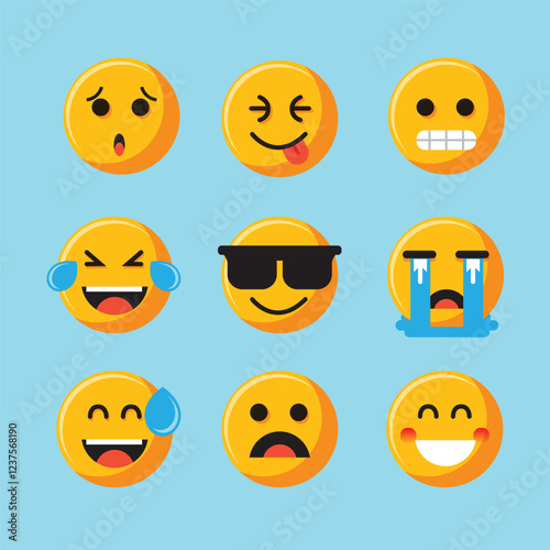 Emoticon face to express your self in communication 