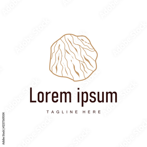 simple line design wood bark logo illustration minimalist wood structure concept minimalist line template symbol icon