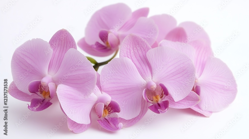 Orchid Blossoms in Soft Pink Shades Displaying Elegant Beauty : Generative AI Orchid Blossoms in Soft Pink Shades Displaying Elegant Beauty : Generative AI