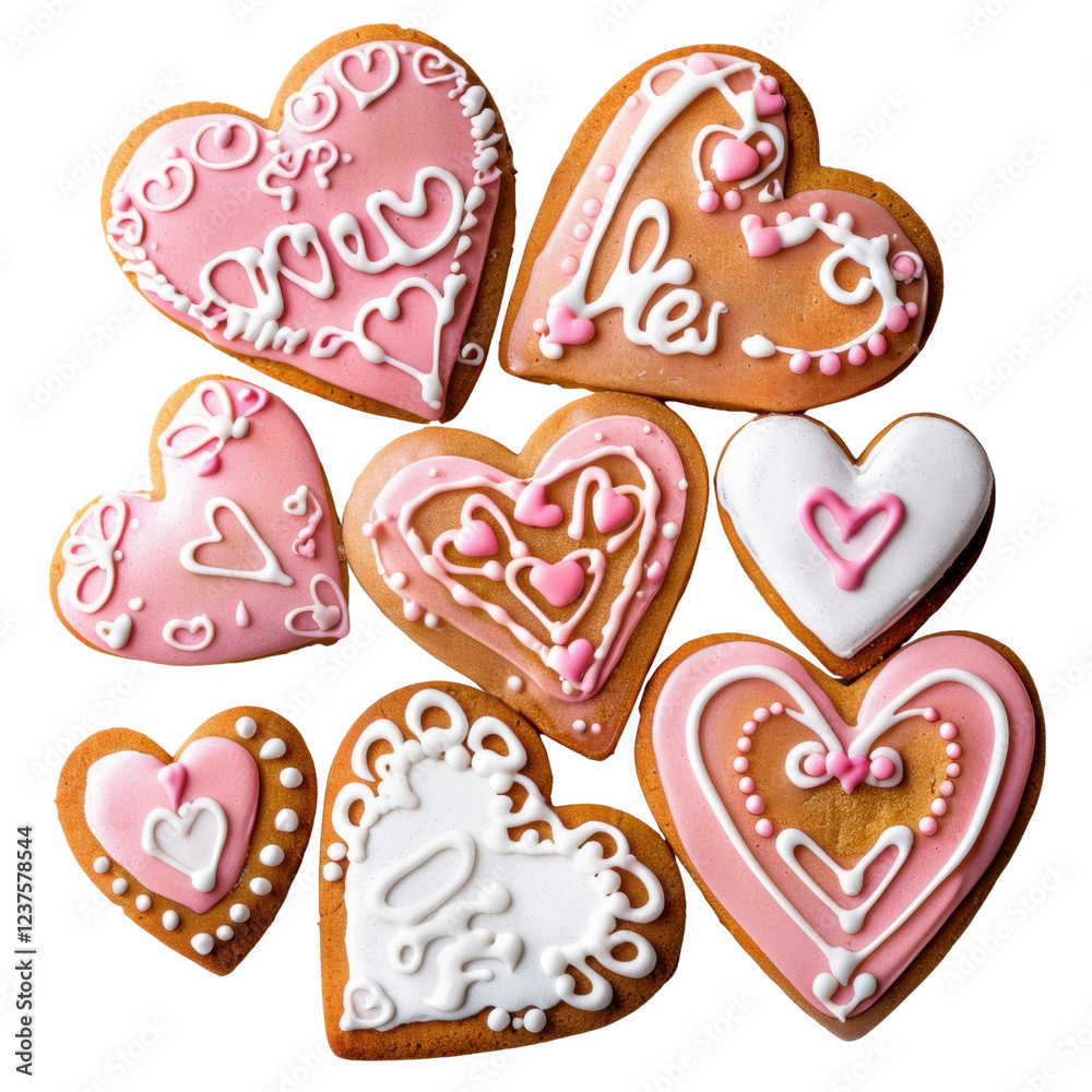 Delightful heart shaped cookies decorated with pink icing, perfect for celebrations and special occasions. These sweet treats evoke love and joy, making them ideal for gifting Delightful heart shaped cookies decorated with pink icing, perfect for celebrations and special occasions. These sweet treats evoke love and joy, making them ideal for gifting