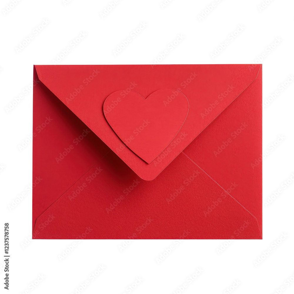 Red envelope with heart shaped seal, perfect for romantic occasions. Ideal for love letters, Valentine Day, or special messages Red envelope with heart shaped seal, perfect for romantic occasions. Ideal for love letters, Valentine Day, or special messages