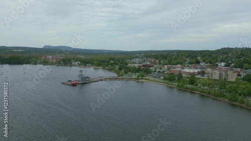 Lakeside Town, Magog, Quebec, Nestled on the Shores of Lake Memphremagog photo