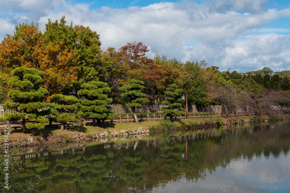 The Moat around the Himeji Castle ( The Moat around the Himeji Castle (