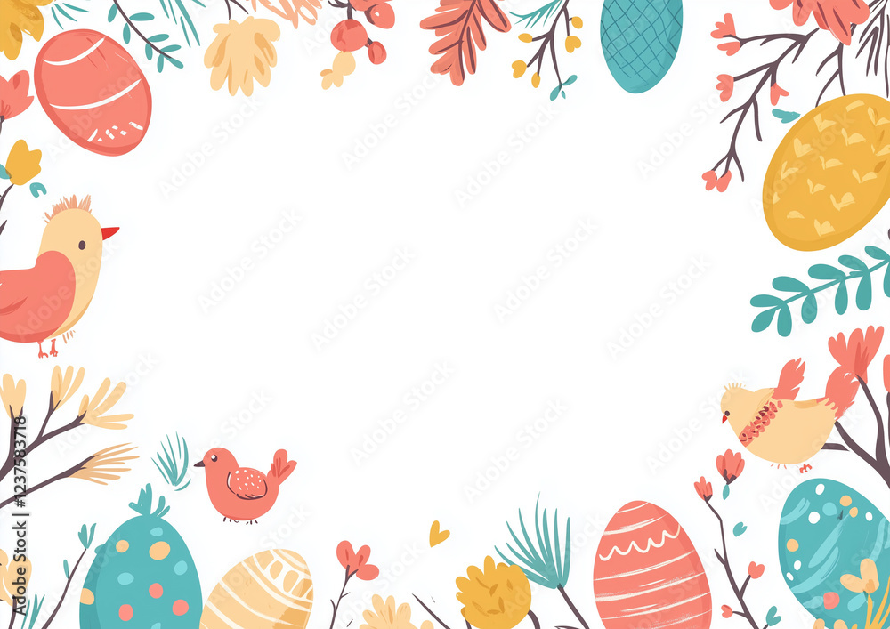 easter greeting card with eggs easter greeting card with eggs