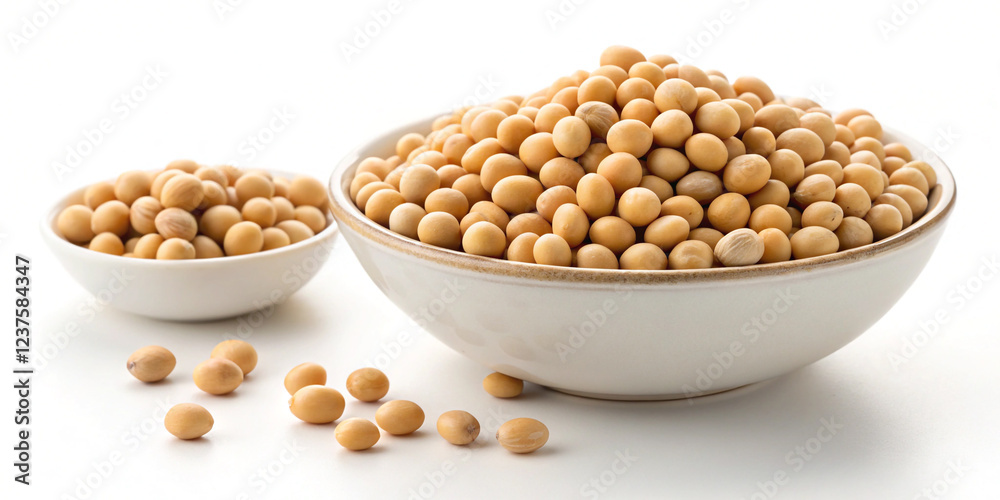 Healthy Soybeans in a Bowl Isolated for Nutritious Meal Preparation Healthy Soybeans in a Bowl Isolated for Nutritious Meal Preparation