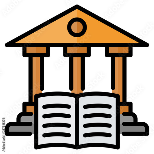  Online Learning Lineal Color Icon