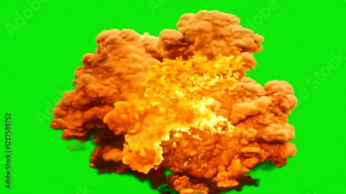 High-Impact Fire Explosion on Green Screen | Realistic VFX for Motion Graphics