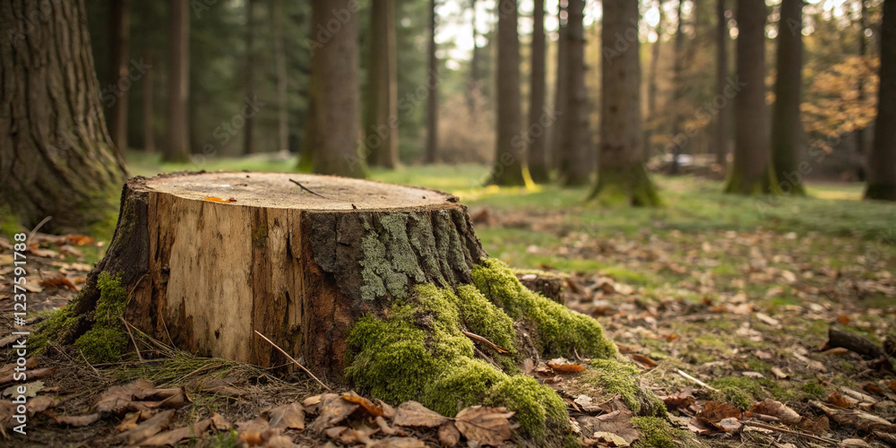 Natural Tree Stump Isolated on a Bright Background for Rustic Decor Natural Tree Stump Isolated on a Bright Background for Rustic Decor