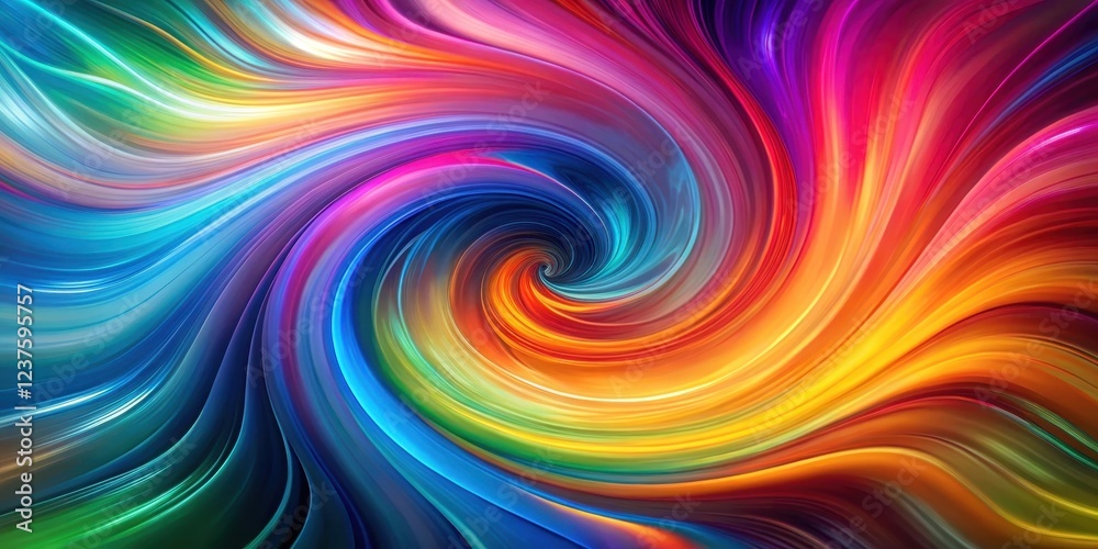Fototapeta premium Swirling colors on a gradient background, visual effects