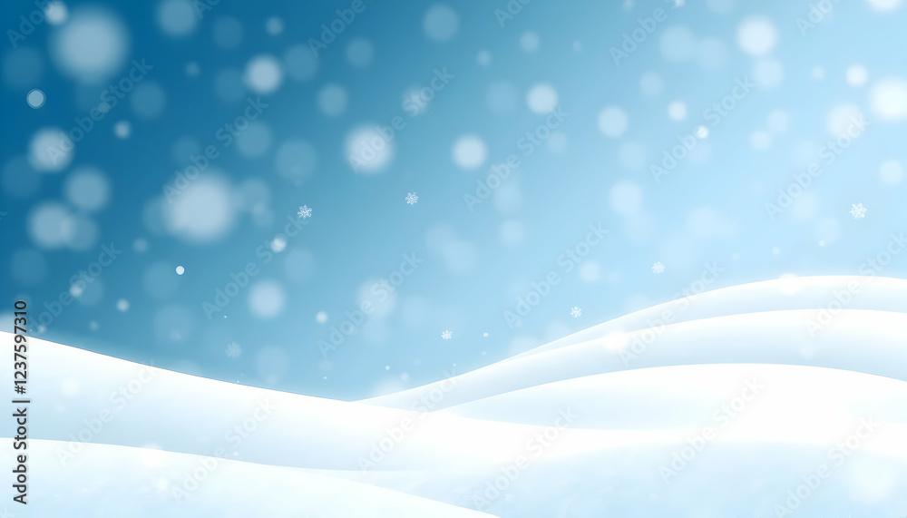 custom made wallpaper toronto digitalWinter scene, snowy landscape, swirling blue waves, sparkling snowflakes, starry night sky, glowing particles, magical atmosphere, icy aesthetic, ethereal light, frosty patterns, dreamy background, di