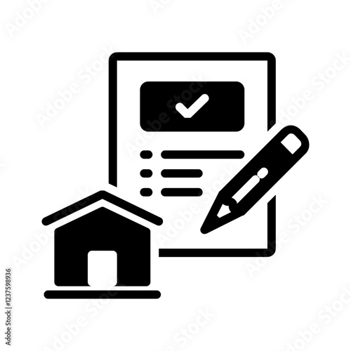 Vector solid black icon for Listing creation