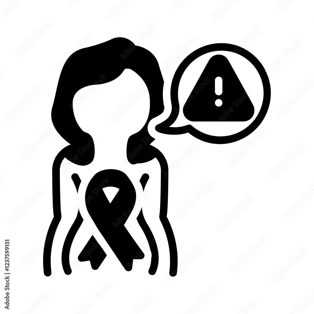 Vector solid black icon for Early detection Vector solid black icon for Early detection