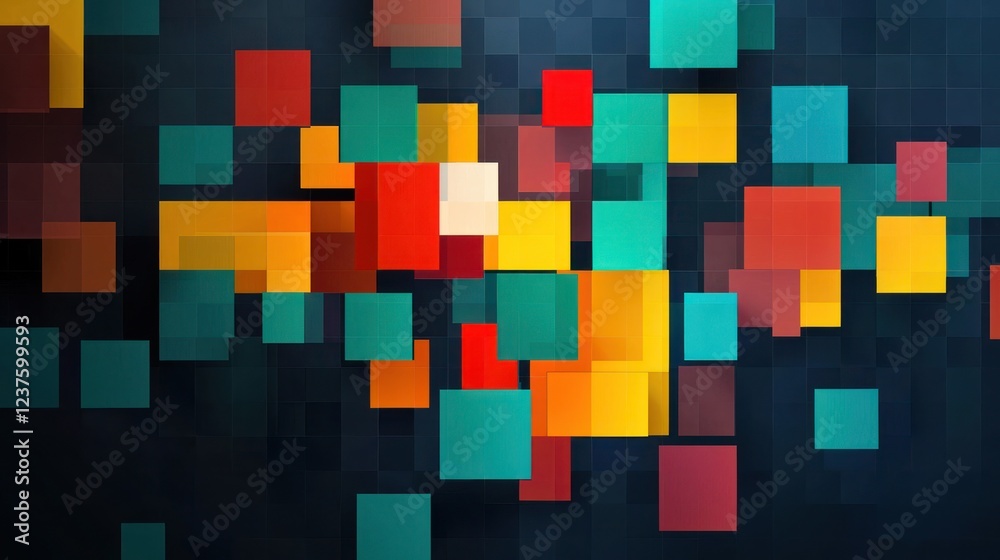 Abstract Colorful Square Background Abstract Colorful Square Background