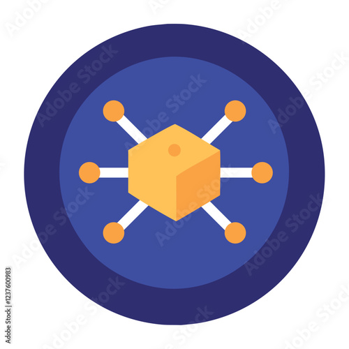 Blockchain Network Decentralized Nodes Icon